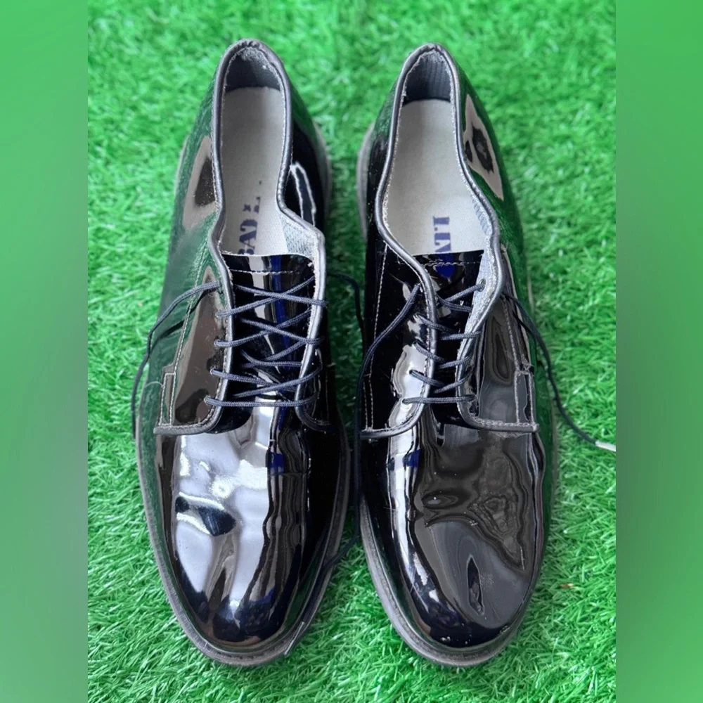 Bates‎ Men's Black Leather Dress Shoes Size 12D